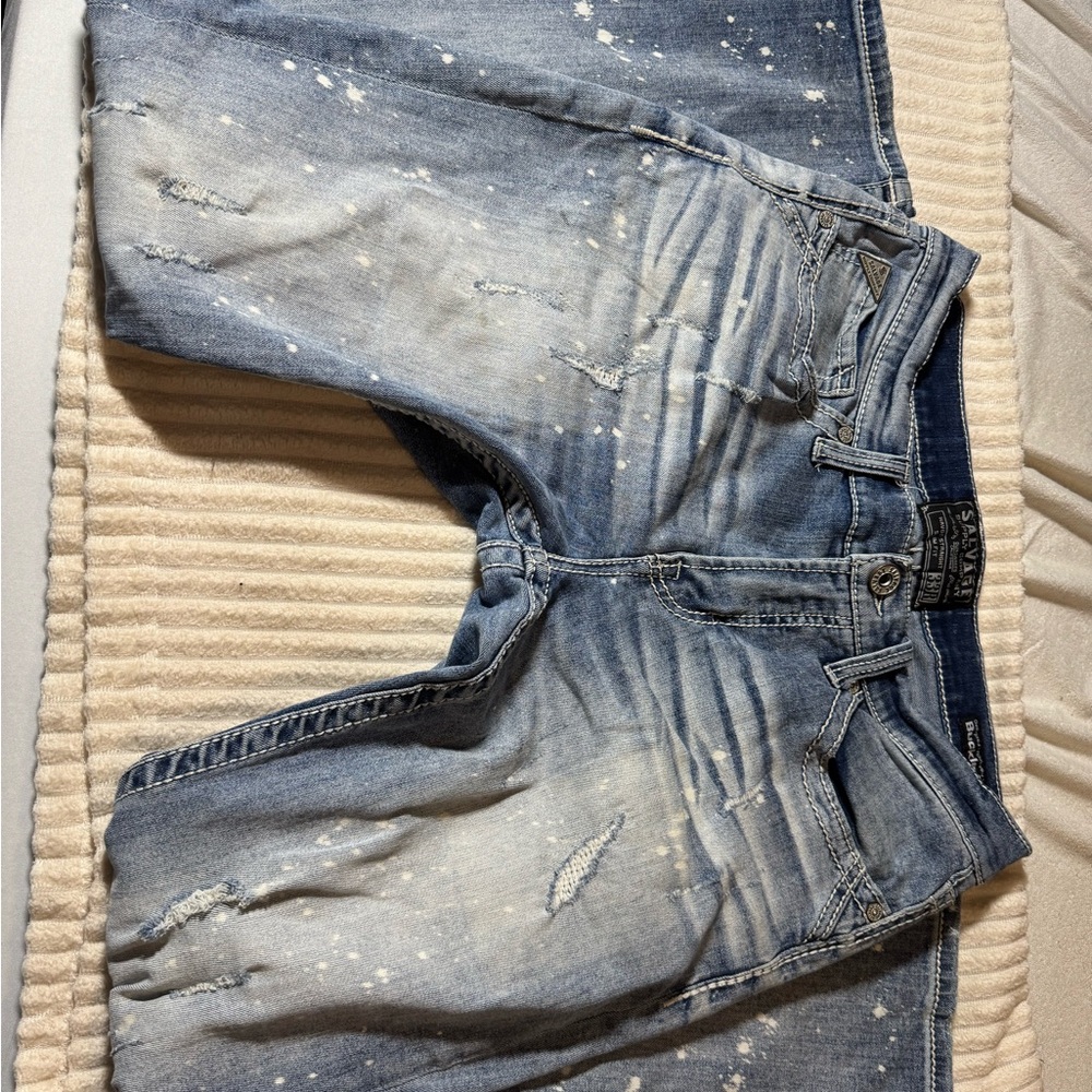 Salvage Blue Denim Dungarees